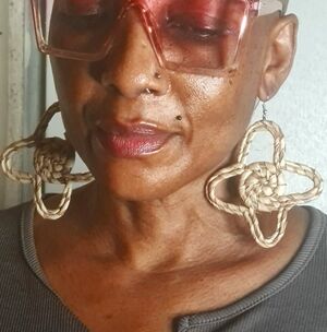 Woven Flower Statement Earrings